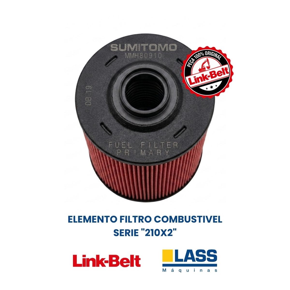 Elemento Filtro Combustível Link-Belt 210...